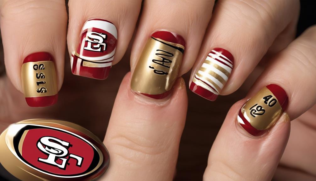 49ers nail art tutorial