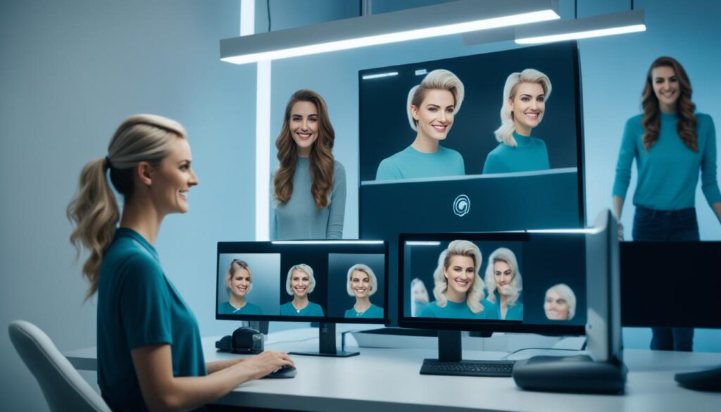 AI hairstyle in photo