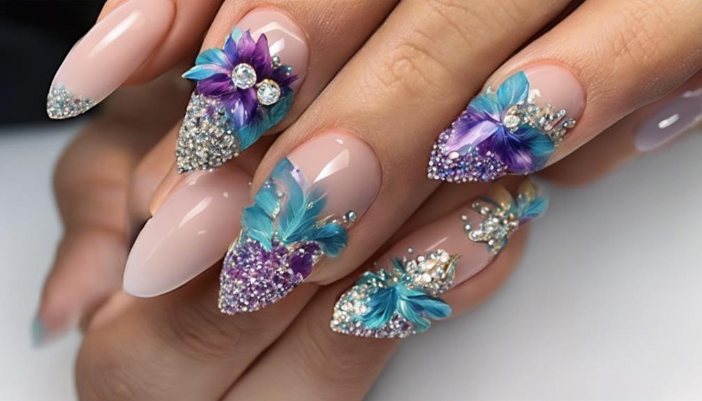 bedazzled nails with style