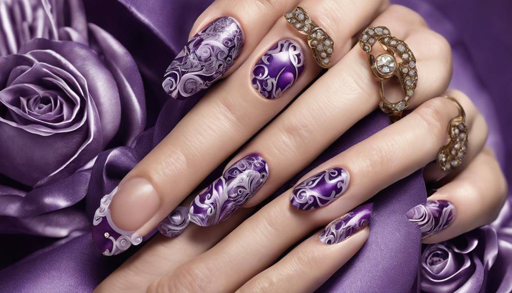 chic purple nail designs