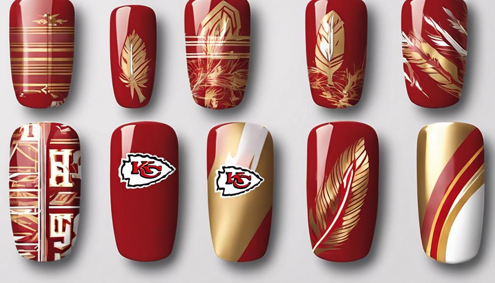 chiefs themed nail art ideas