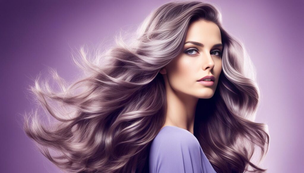 cool-toned brunette hair with violet-silver tones cool-toned brunette hair with violet-silver tones