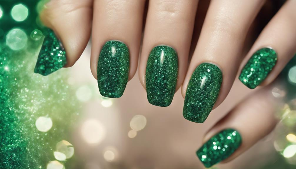 dazzling emerald green sparkle