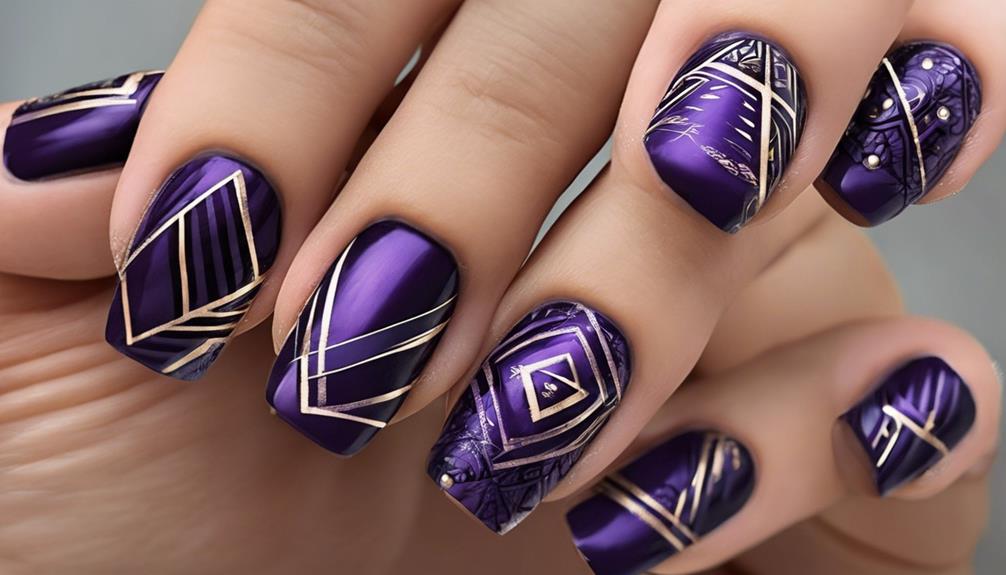 intricate purple geometric designs