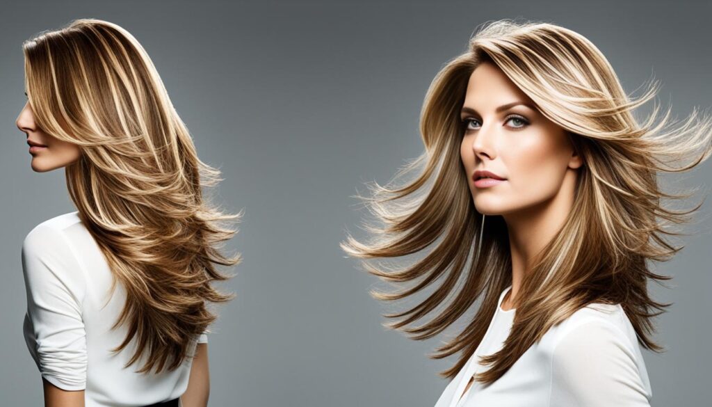 long hair with layers
