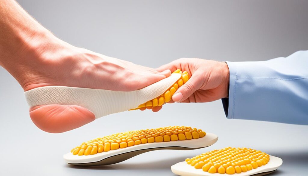 reducing pressure on corns reducing pressure on corns