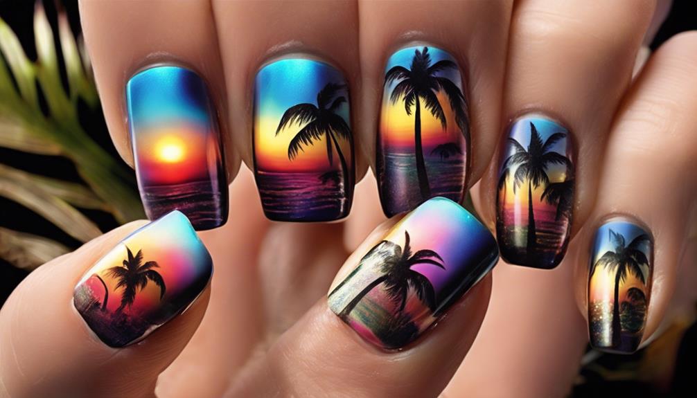 shiny colorful nail polish