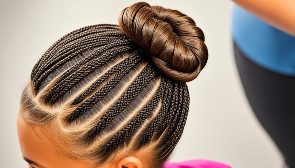 simple braid bun simple braid bun