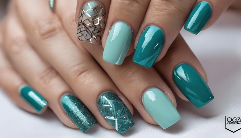 teal nail designs inspiration