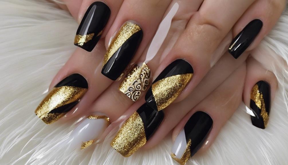 chic black and gold