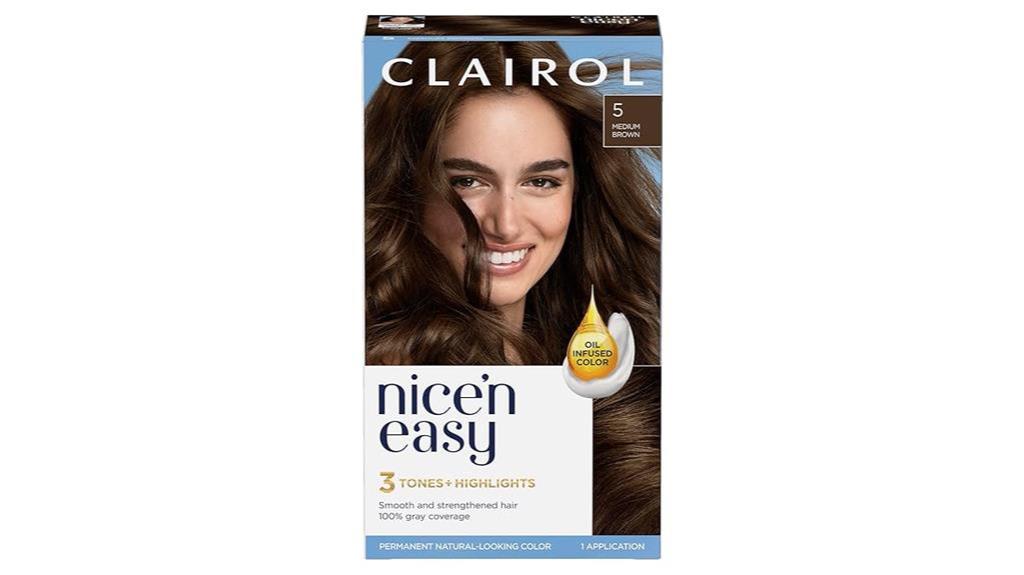 clairol hair dye medium brown