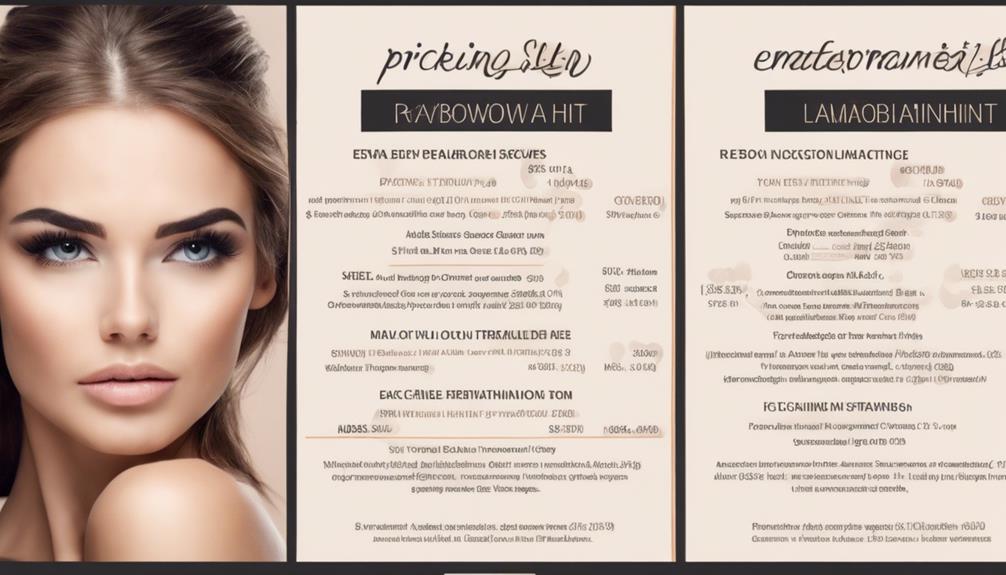 eyebrow lamination pricing breakdown