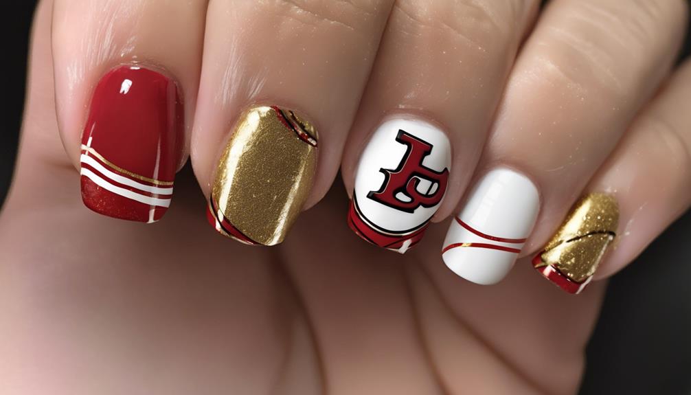 game day nail art