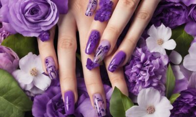 spring purple nail inspiration