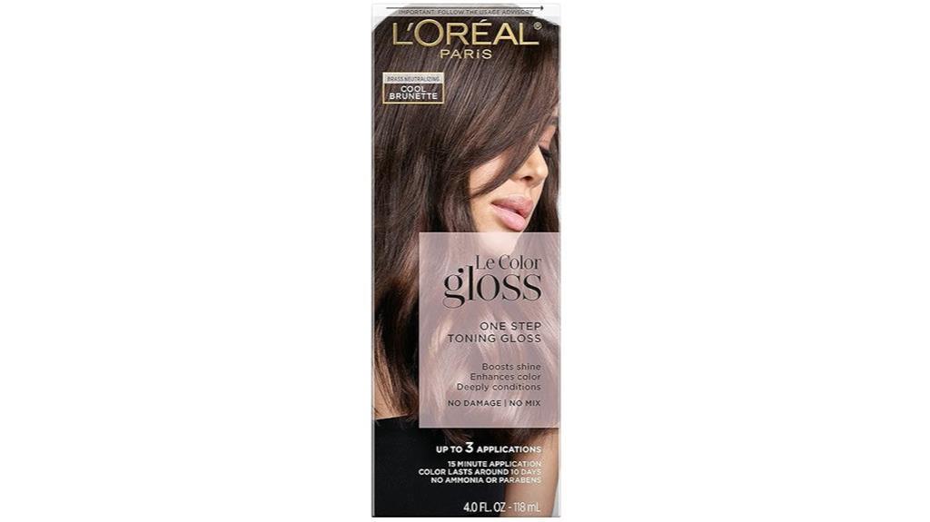 toning hair gloss brunette