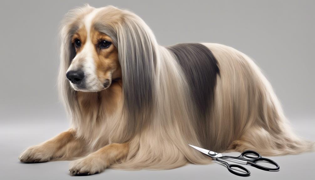 trimming hair with care