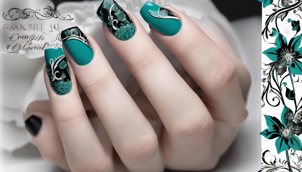 vibrant teal and black