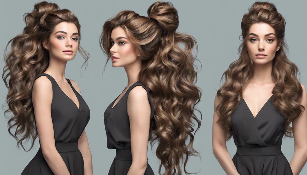 voluminous top knot hairstyle