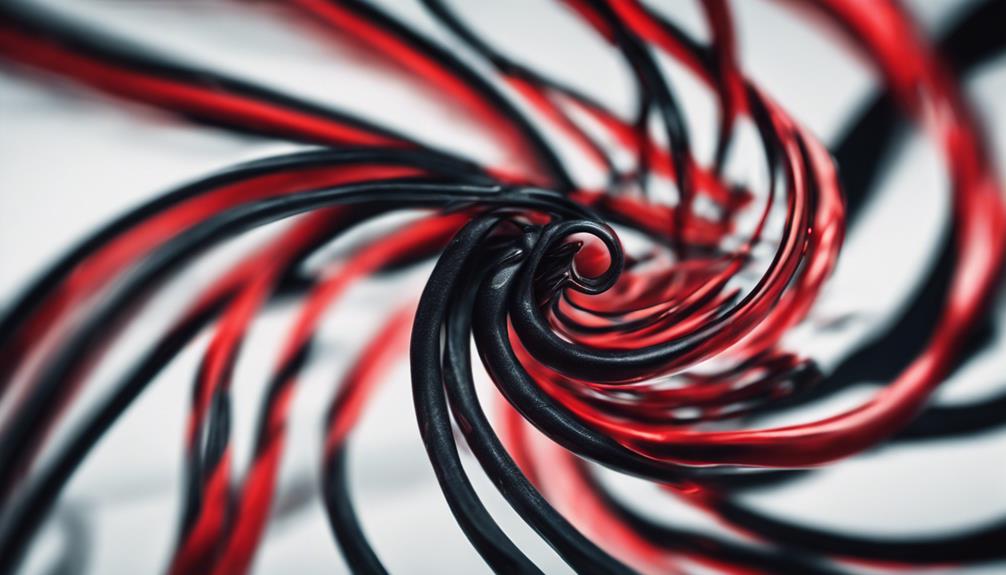 abstract black and red