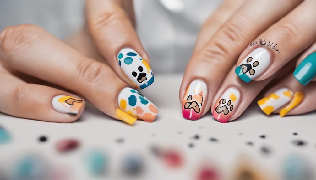 adorable dog themed nail art