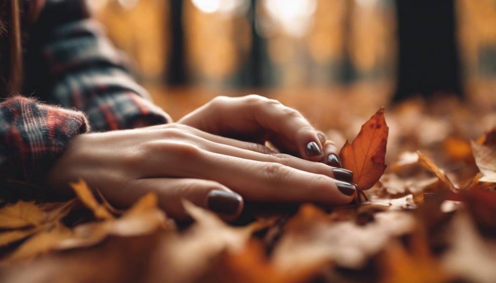 autumn plaid nail art