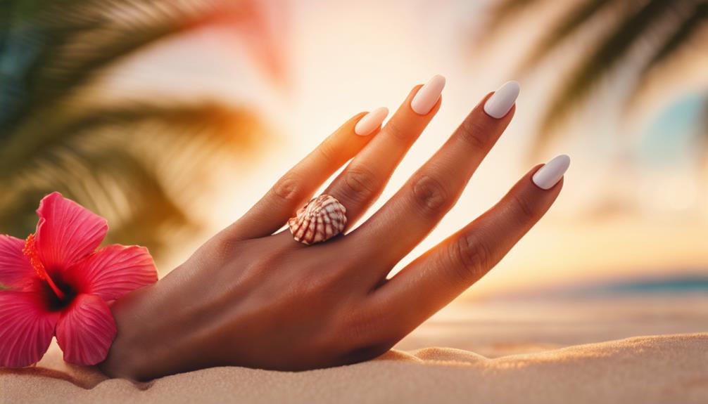 beach themed nail art