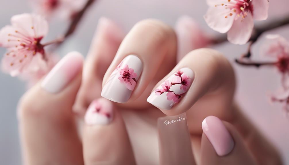 beautiful floral nail design