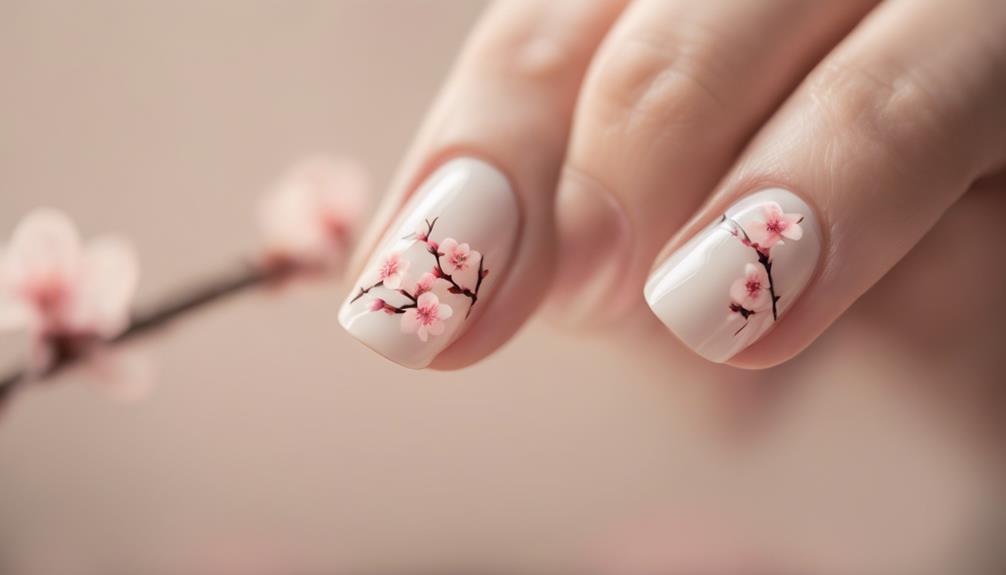 beautiful floral nail design
