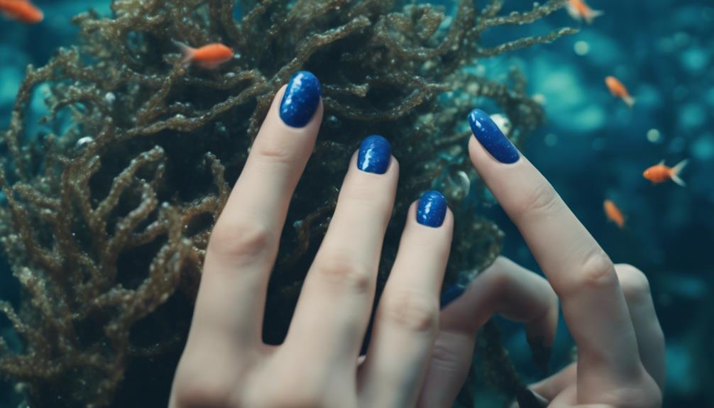 beautiful ocean themed nail design