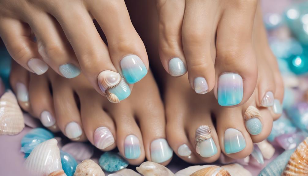 beautiful pastel seashell colors