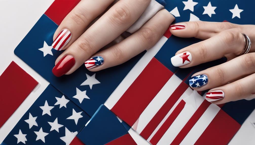 beautiful patriotic nails design