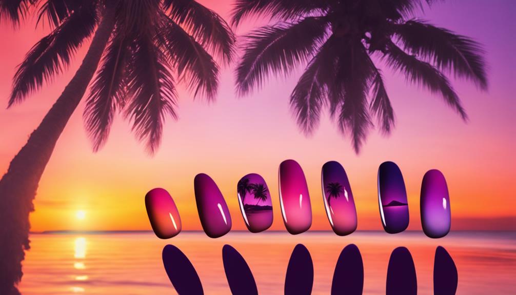 beautiful sky nail art