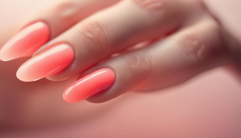 beautifully painted coral nails