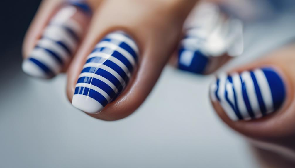 bold striped nail art