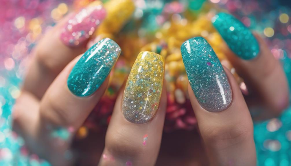 bright trendy summer nails