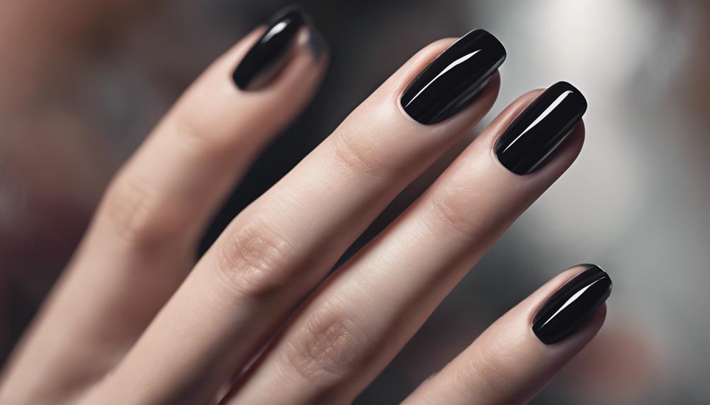 bright white manicured nails