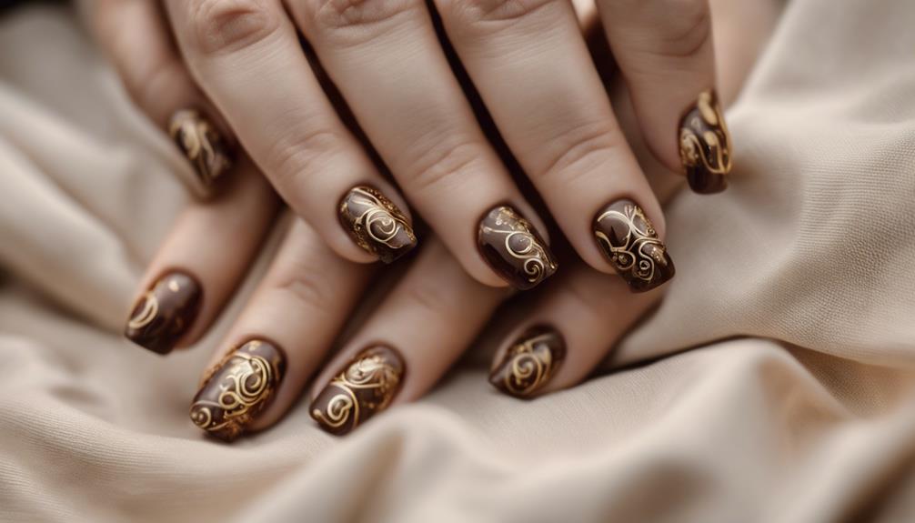 brown nail art inspiration