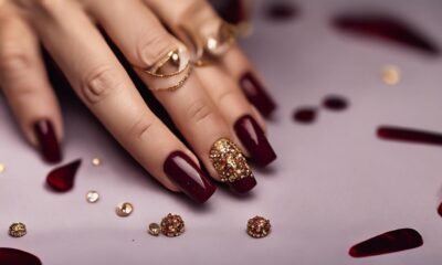 burgundy nail art ideas