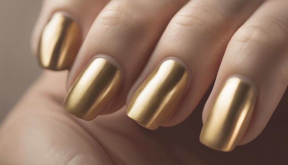 captivating minimalist gold nails