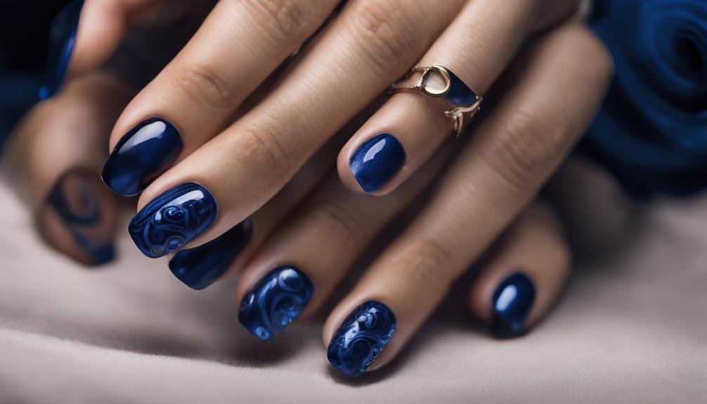 captivating sapphire and swirls