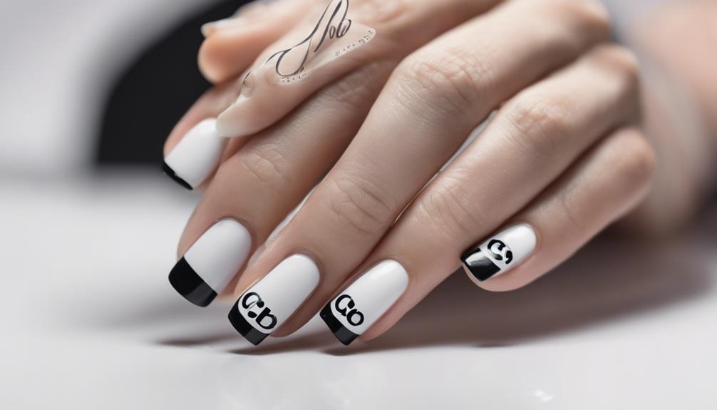 chanel logo nail design