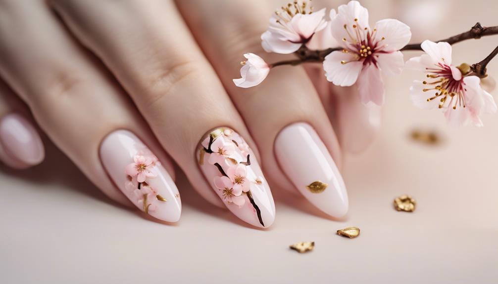 cherry blossom nail art