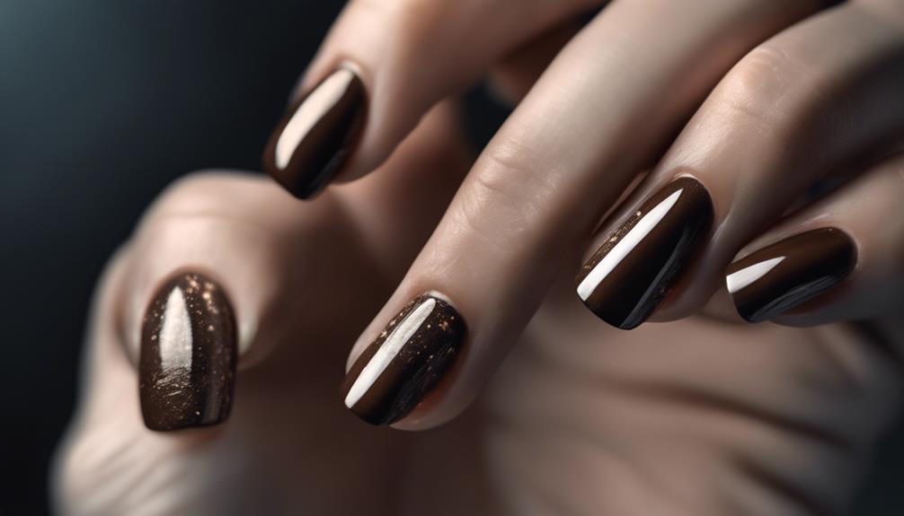 chic brown nail designs