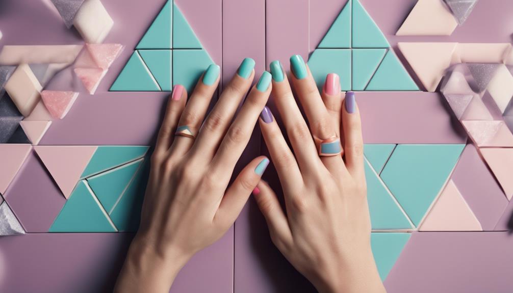 chic geometric nail art