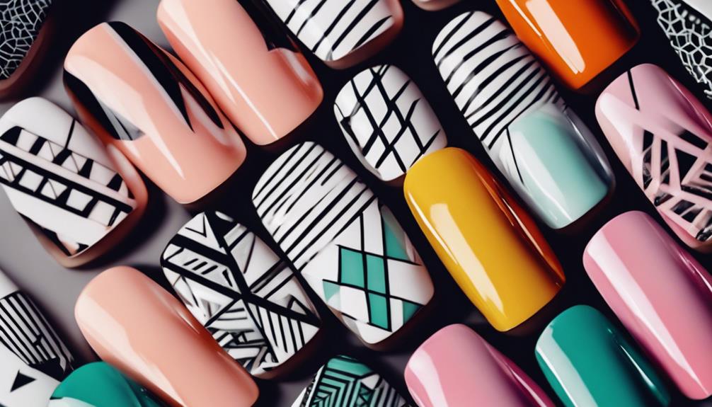 chic geometric nail designs
