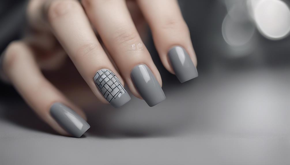 chic understated gray nails