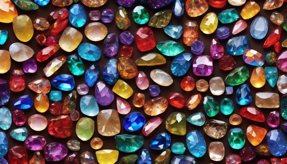 colorful gemstone nail art