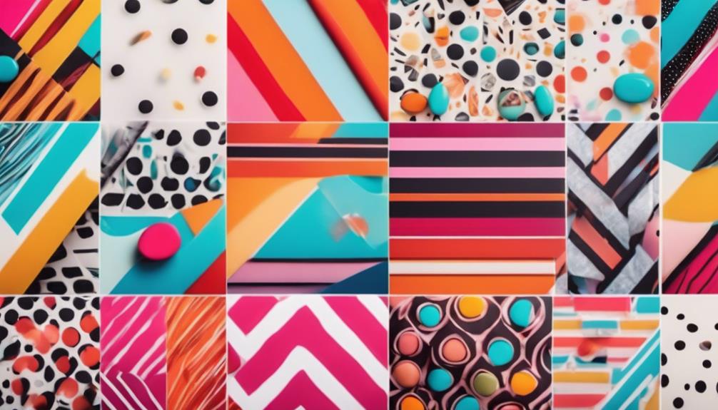 colorful geometric fabric design