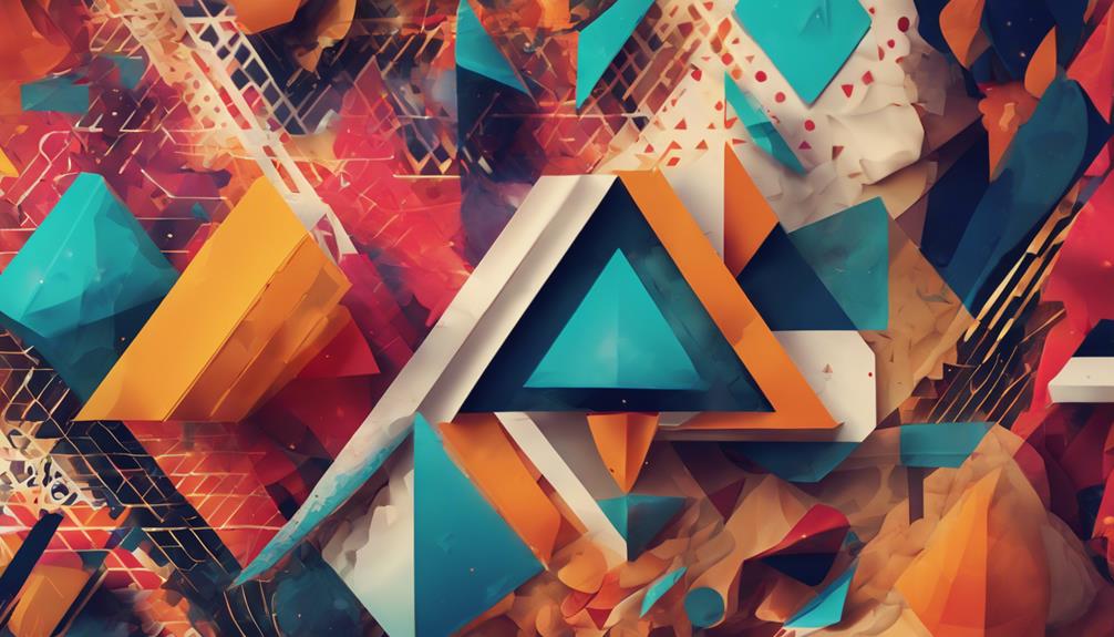 colorful geometric patterns displayed