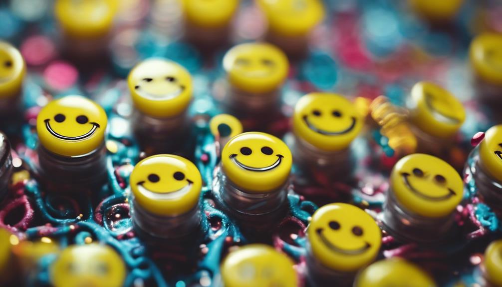 colorful intricate smiley faces